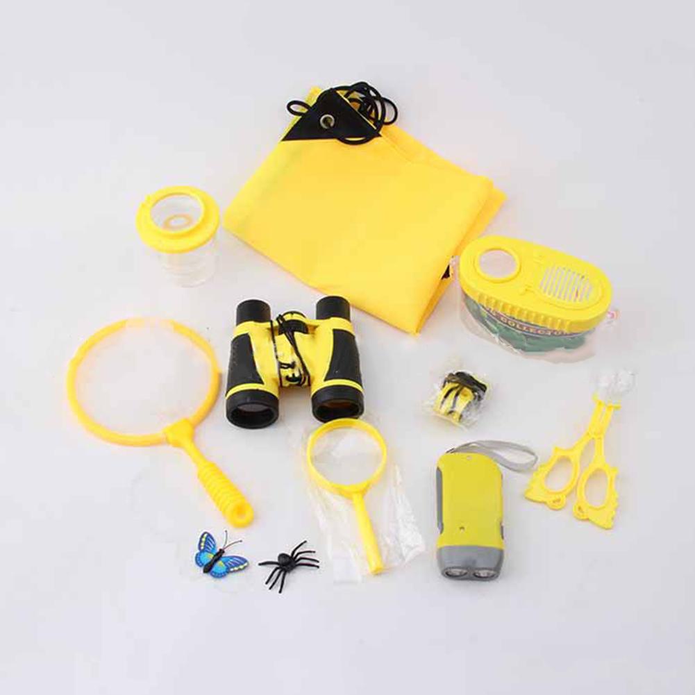 Kids Outdoor Adventure Camping Kit & Bug Catcher Kit With Drawstring Bag Binoculars Butterfly Net - Image 5