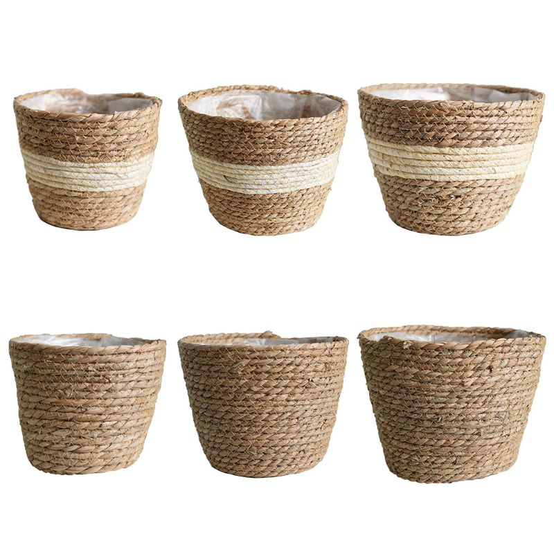 Handmade Straw Storage Basket Indoor or Outdoor Pot Home/Living Room - Image 6