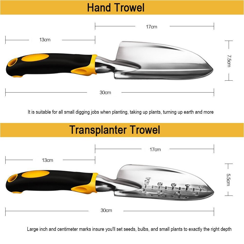 8PCS Garden Planting Tools With Soft Handle Gloves Hand Weeder And Trowel Cultivator - Image 3