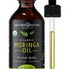 Moringa Oil - USDA Certified Organic, 100% Pure, Cold Pressed & Unrefined Gluten Free Oil (4oz) - Natural Moisturizer for Skin, Face, Body & Hair - Non-GMO & Vegan