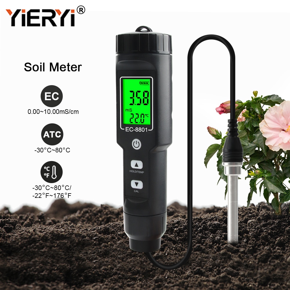 New Hand Digital Garden Meter Soil Tester 0.00-10.00 mS/cm - Image 3
